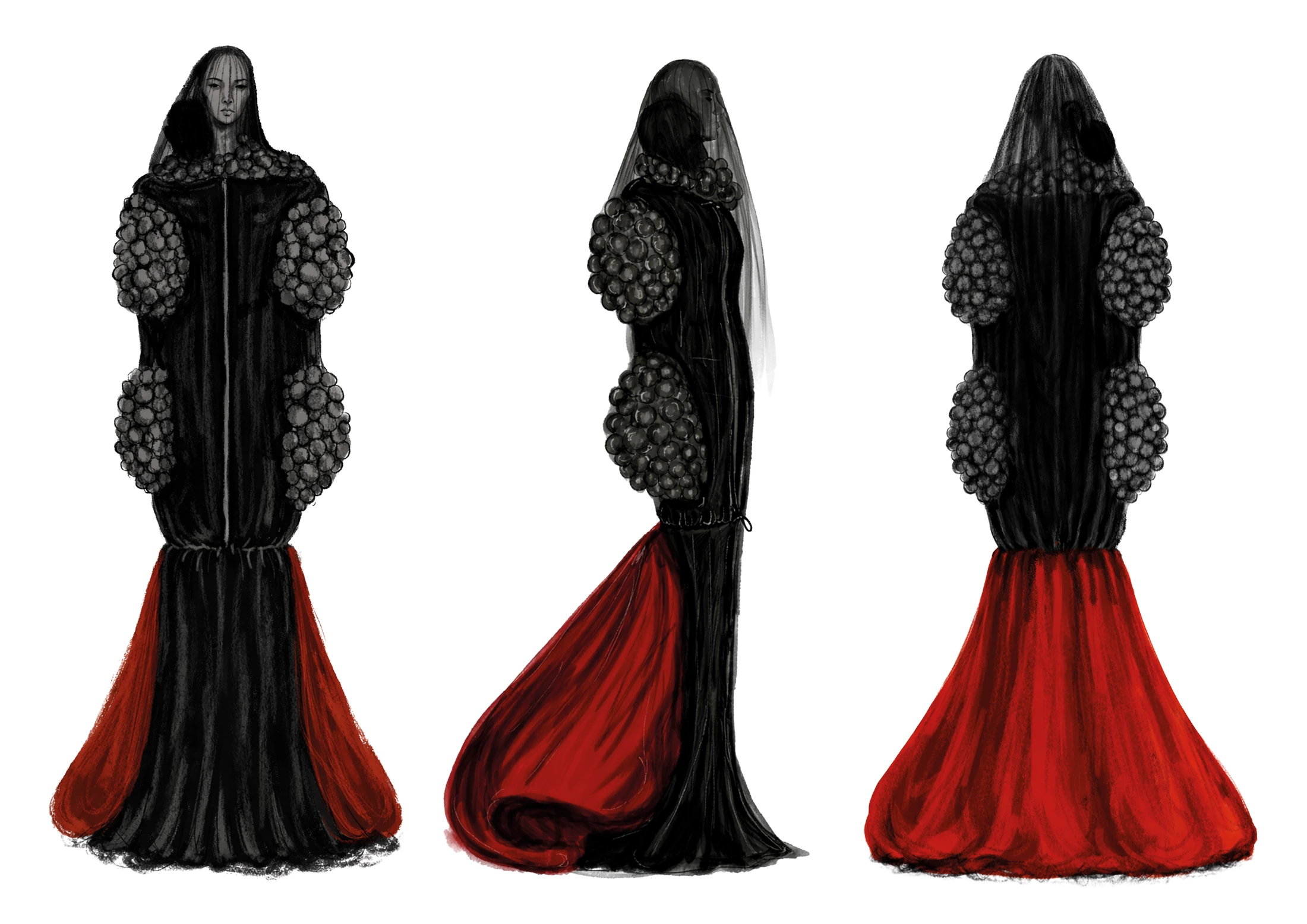 Mar de Lava / complete front, side and back design sheet