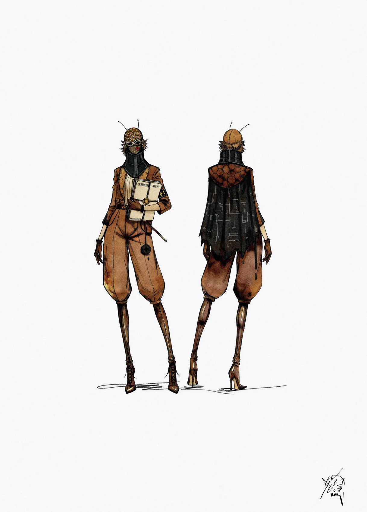 The Scribe / original front and back