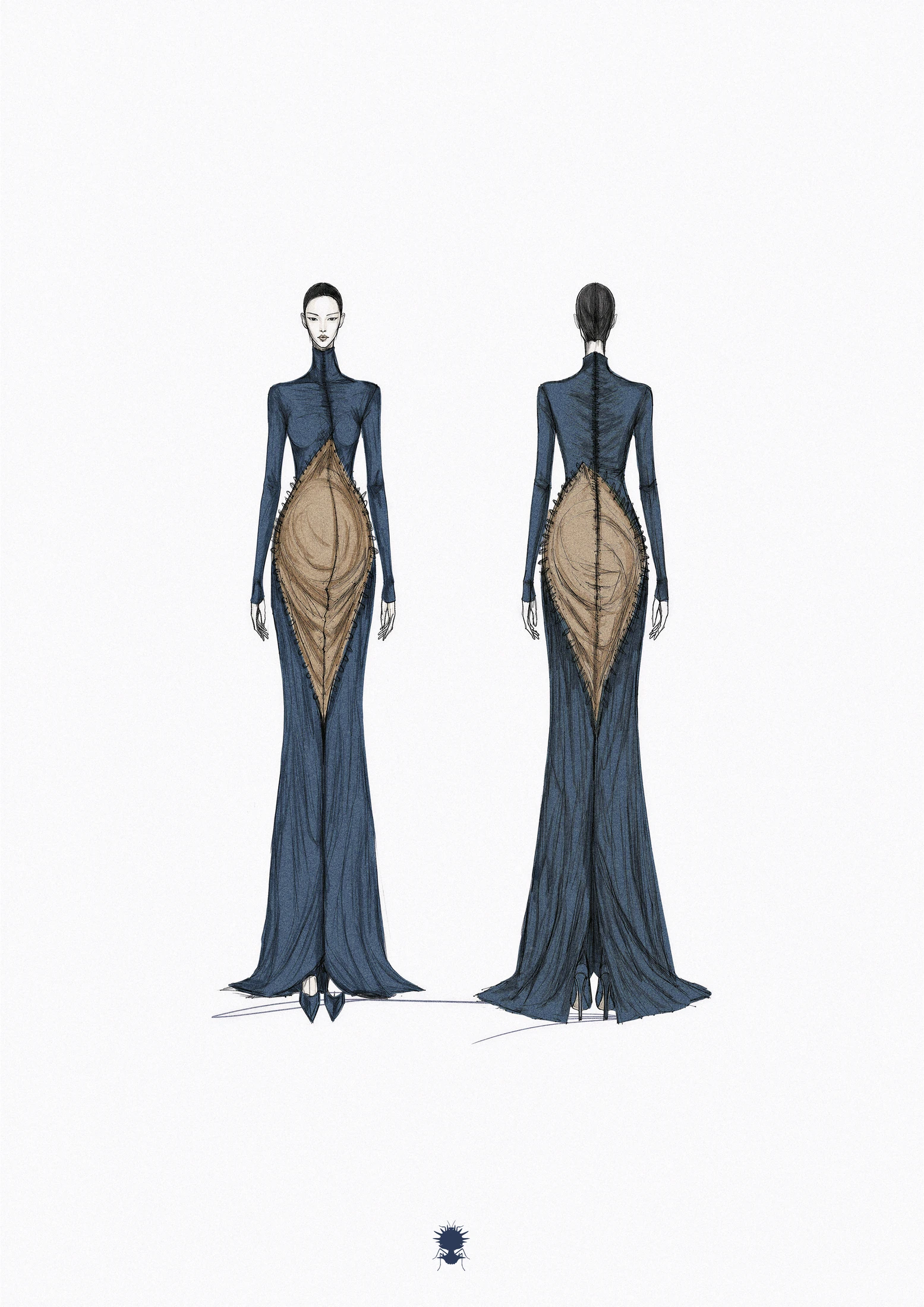 MUDA / design 01 / complete front and back sheet